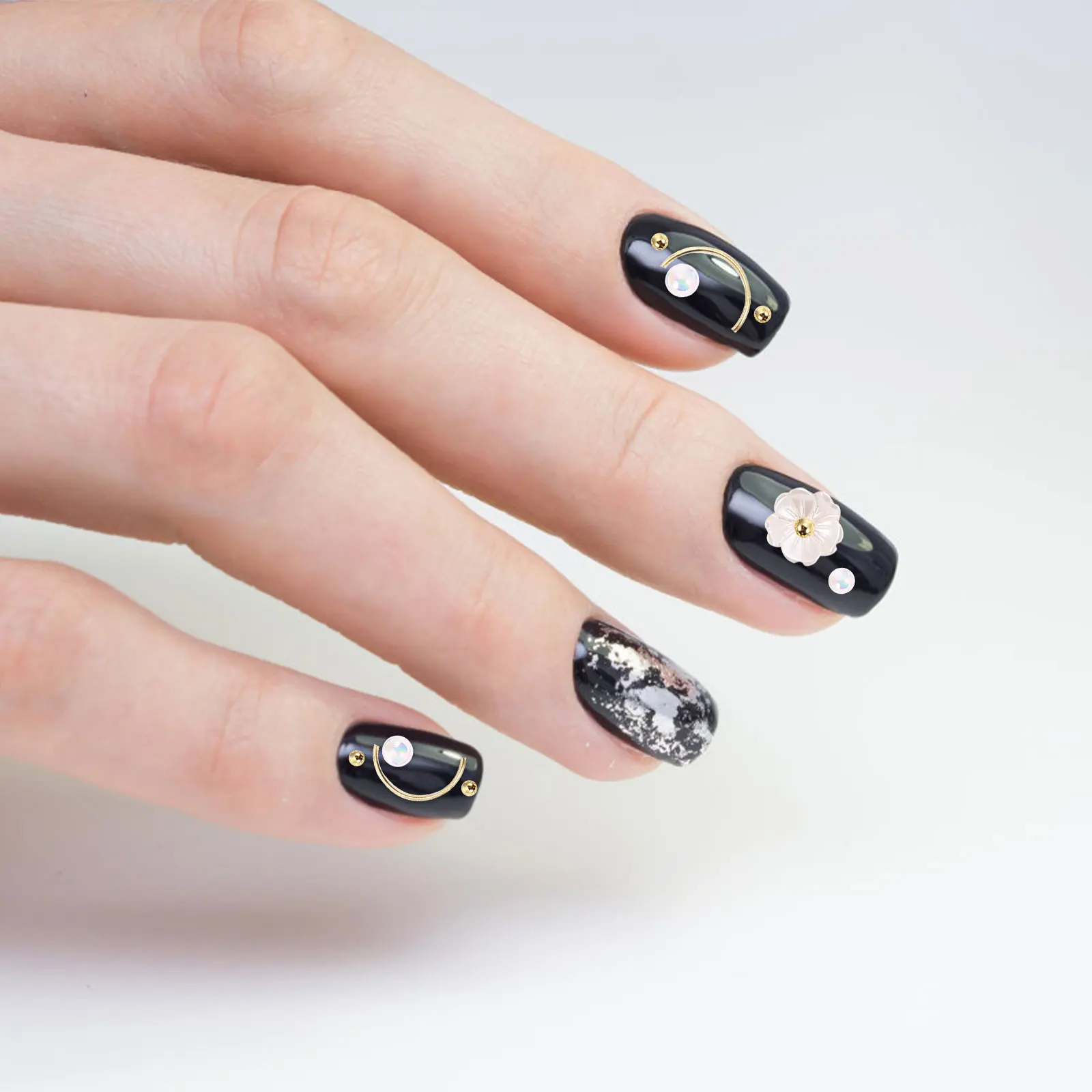 

8 Pcs Nail Decoration Art Supplies Manicure Tools Alloy Resin Charms Patches Decors Ornament
