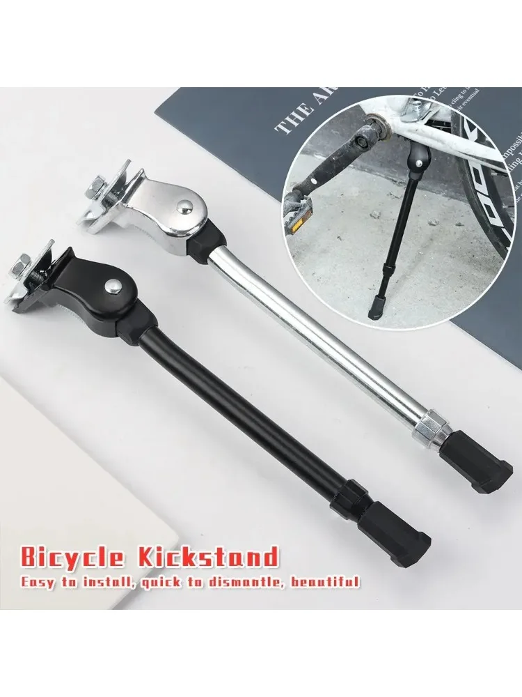 AliExpress NONE Bike Kick Stand Cycle Adjustable Alloy Foot Heavy Duty Prop Bicycle Mountains Sports Black Silver