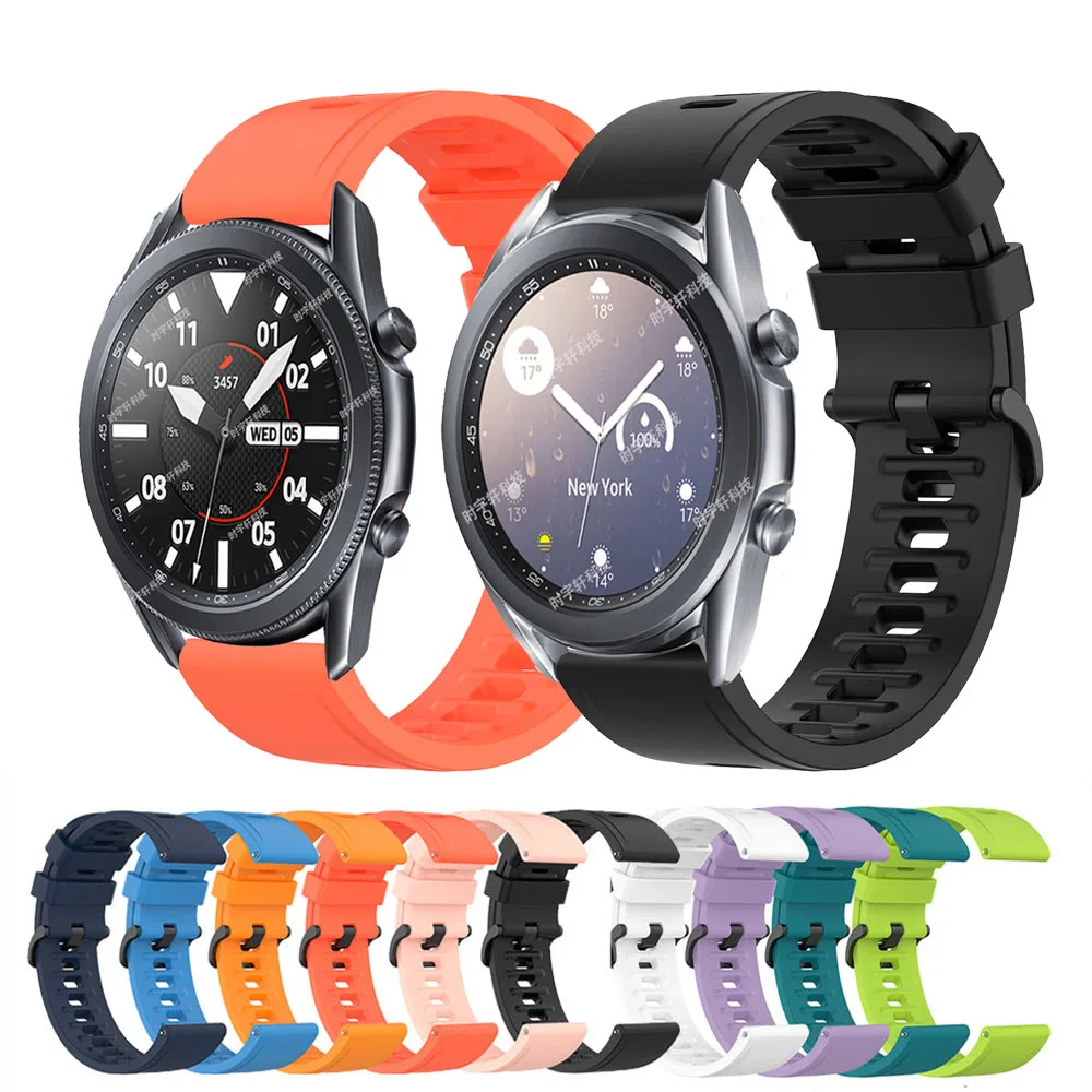 

Ремешок силиконовый для Samsung Galaxy Watch 3 41 мм 45 мм/Watch 42 мм 46 мм/Gear S3 Frontier/S2/Active 2 Band, браслет для часов 22 мм 20 мм