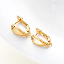 2-4Pcs Stud Earrings 19x14.5MM 14K/18K Gold Brass Clasps High Quality For DIY Jewelry Making Findings Wholesale