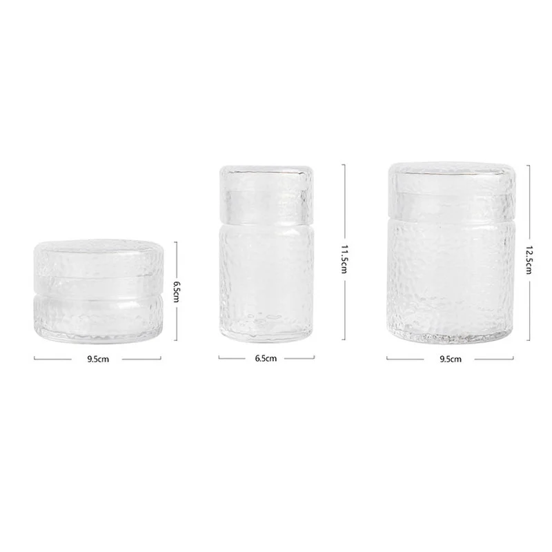 Transparent Glass Storage Jar Aromatherapy Candle Bottle Candy Jar Sealed Glass Jar Gift Food Storage Container Home Decoration