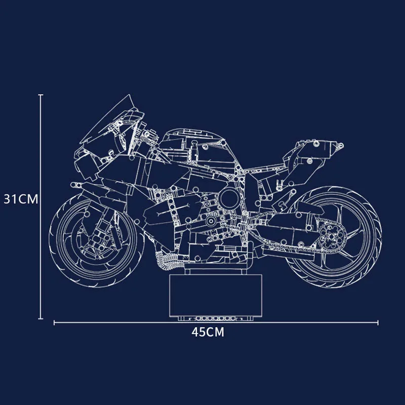 Kawasaki H2 Motocicleta Blocos de Construção, MOC Criatividade Técnica Tijolos, Modelo de Montagem, Brinquedos para Crianças, Gift Set, Em Stock