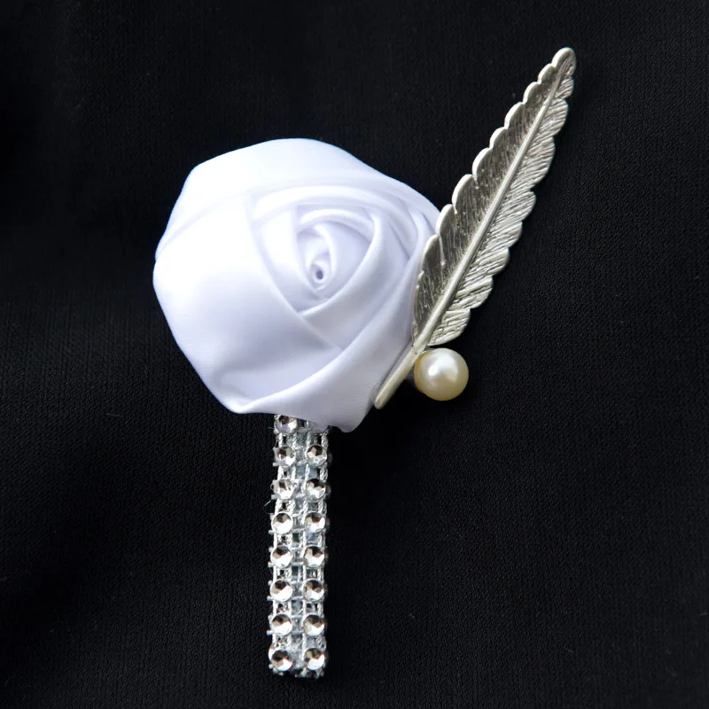 Cream Rose Flowers Boutonniere Wrist Corsage Bridesmaid Groomsmen Suit Decoration hochzeit zubehör