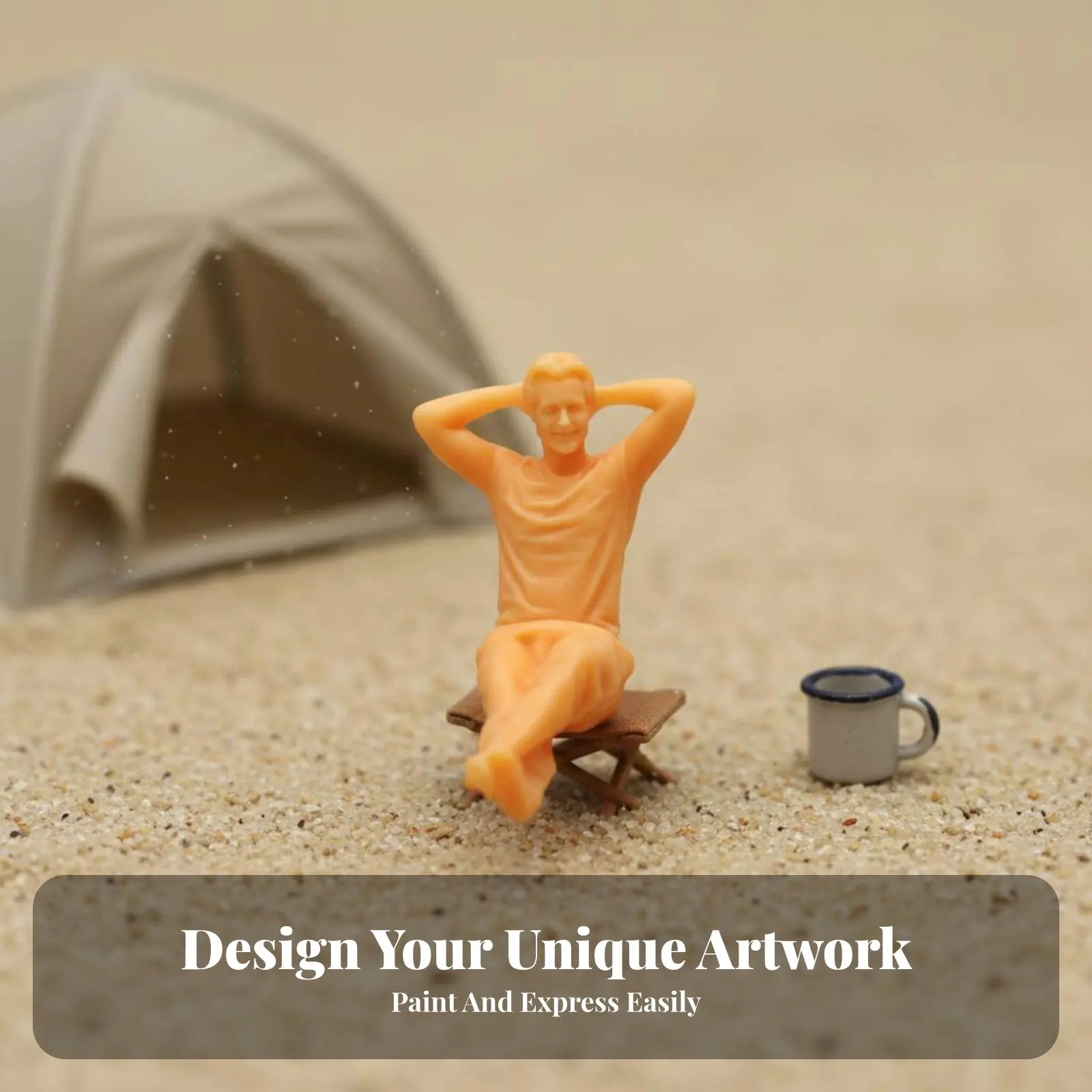 

Миниатюрные фигурки людей для кемпинговых сцен, высокоточная масштабная модель 1:64, крошечные фигурки для пейзажей, модель для самостоятельной росписи для пляжных сцен