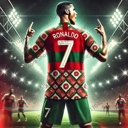 2024 Ronaldo Football Fan Jersey Kids Adult Summer Sports Soccer Training T-Shirt Childrens Top Round Neck Loose New Sweatshirts