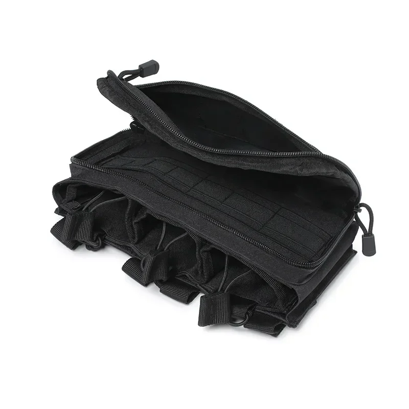 Taktische Molle Dreifach-Magazintasche 5.56 M4 Magazinhalter Outdoor Wandern Jagd Admin-Weste Taschen EDC Werkzeug-Organizer Hüfttasche – Detail 17