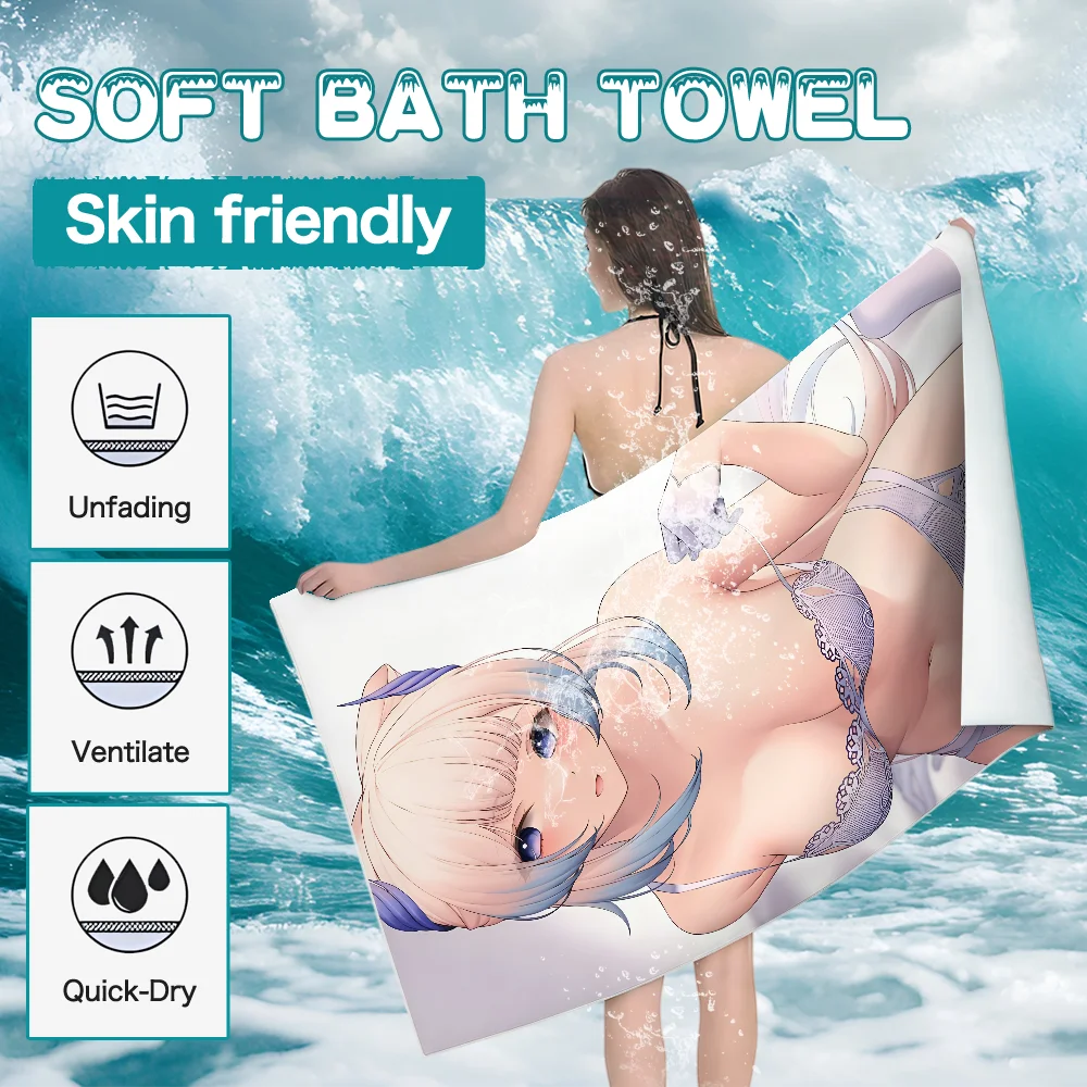 Sangonomiya Kokomi Towel Ultra Soft Absorbant Quickdry Large Beach Towels Personalized Gym Sport Bath Towels