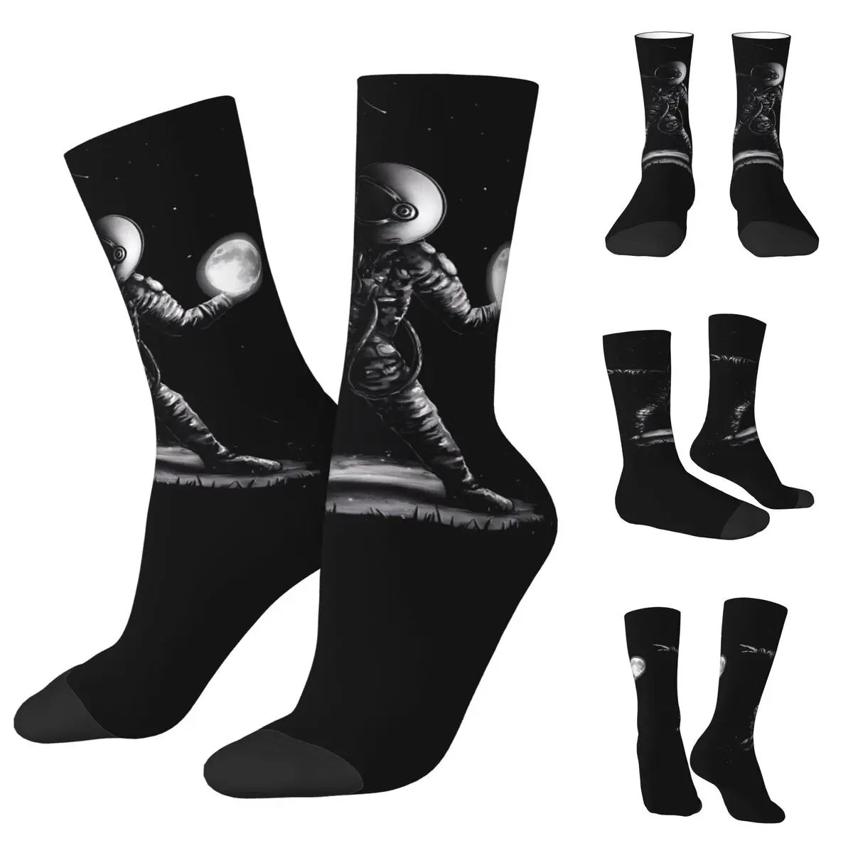 Astronauts Cherish The Lunar Environment MOON Men and Women printing Socks,fashion Applicable throughout the year Dressing Gift