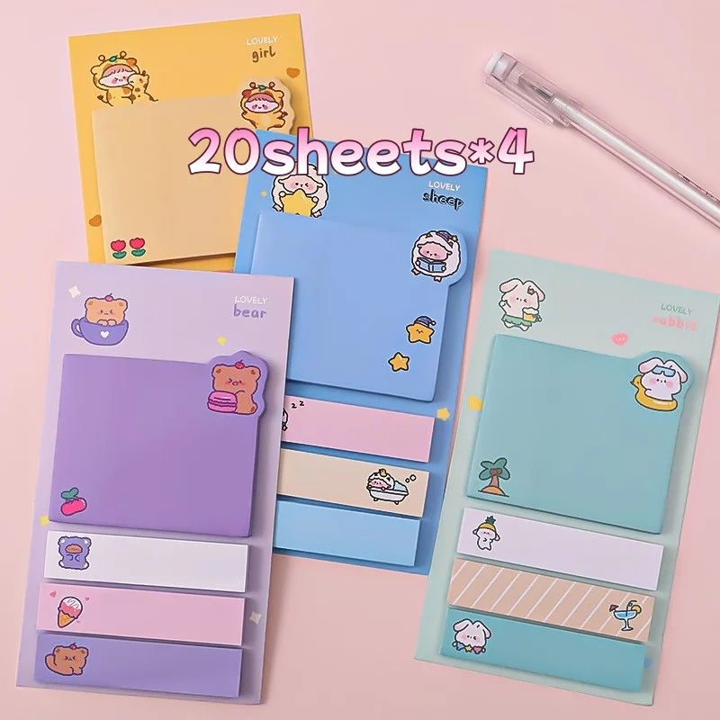 لطيف مكتب مؤشر ملصقات لطيف الحيوانات الأليفة الحيوانات الطلاب ملاحظات لاصقة القرطاسية N ملصقات التسمية ورقة مذكرة الوسادات #1
