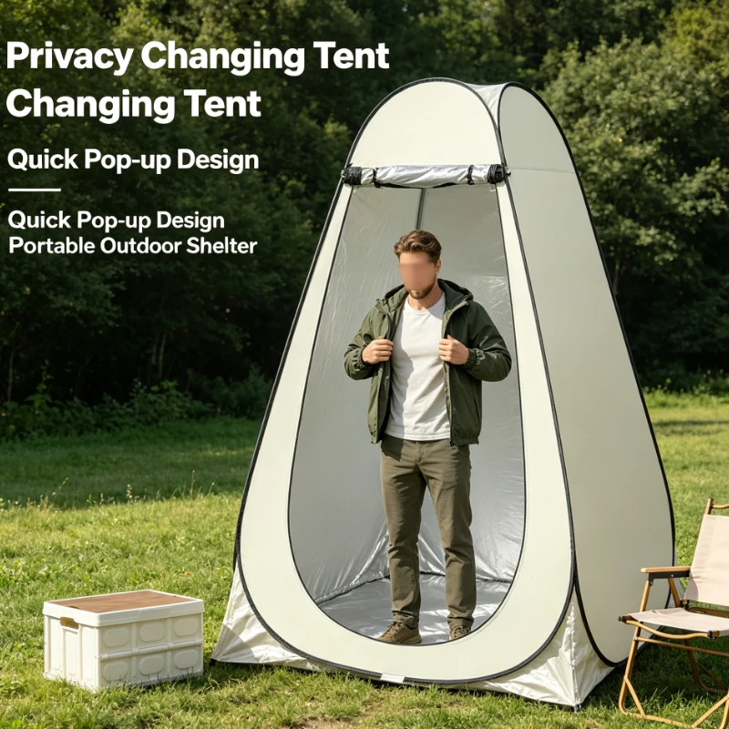 Portable Pop Up Privacy Tent With Ventilation Mesh And Waterproof Fabric For Outdoor Beach Changing Room Shower Shelter Gear
