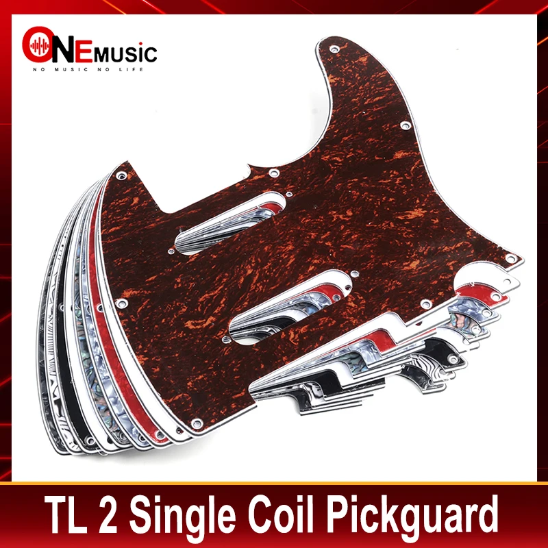 10Pcs TL Pickguard 3 Ply with 2 Single Coil Pickup 8 Hole Scratch Plate with Pickup Screw Hole for TL Style Guitar Multi Colour