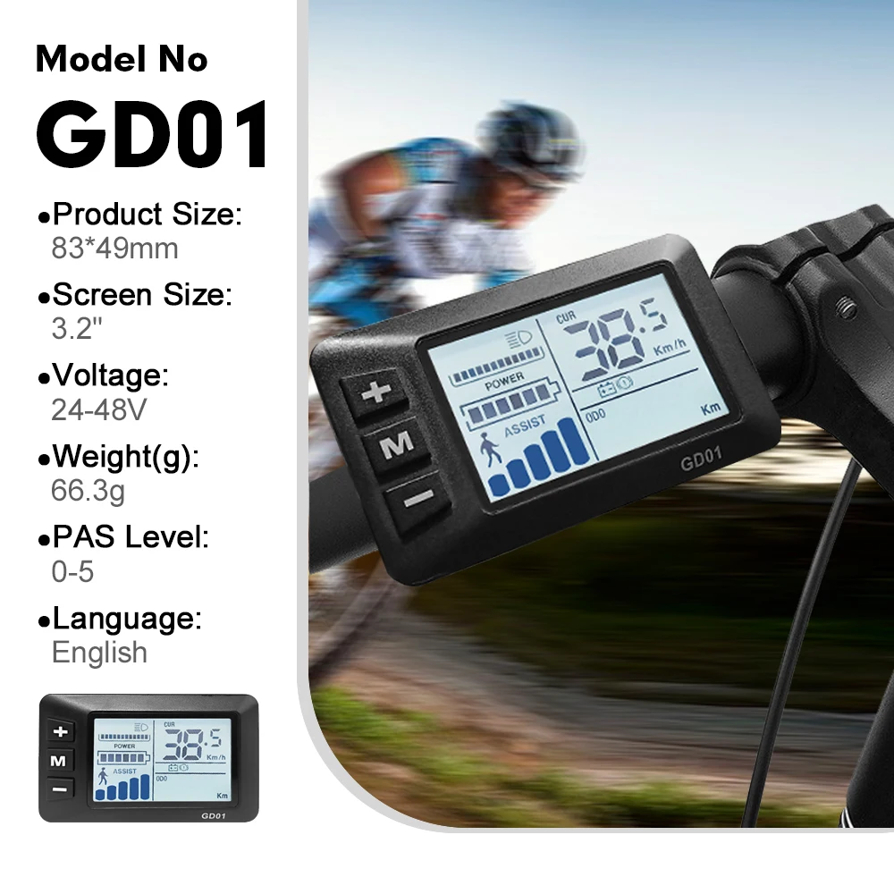 Ebike عرض LCD UKC1 S866 اللون عرض 24 فولت/36 فولت/48 فولت/60 فولت/72 فولت مقاوم للماء/SM التوصيل لمجموعة تحويل الدراجة الكهربائية #3