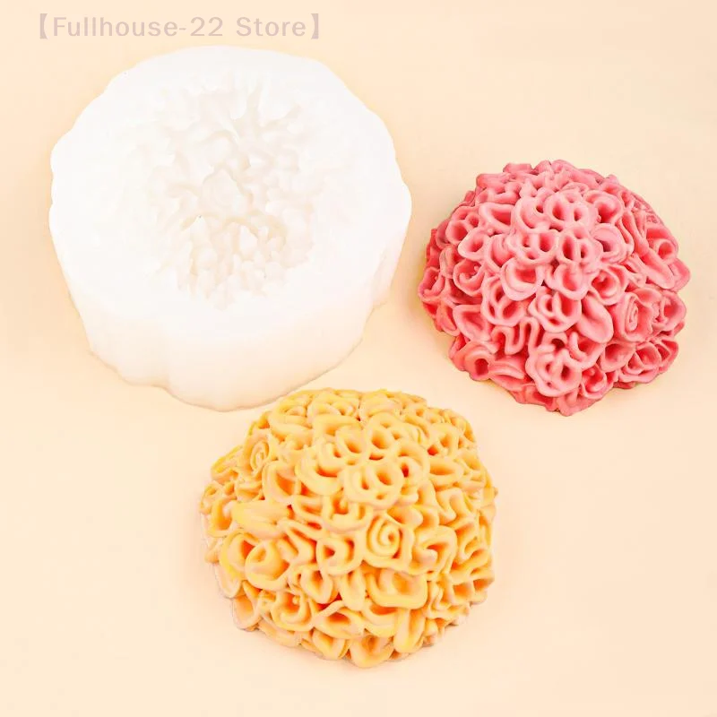 【MAX-22】1 قطعة قالب سيليكون أقحوان لتقوم بها بنفسك قالب شمع الجبس الروائح يوم الموتى القطيفة زخرفة ديكور المنزل