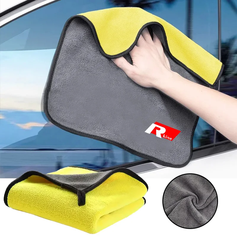 Microfiber Cleaning Cloth Absorbent Car Wash Drying Towel For VW Volkswagen R Ling Golf Sharan Tiguan Polo Passat GTI Golf 4 5 7 view 2