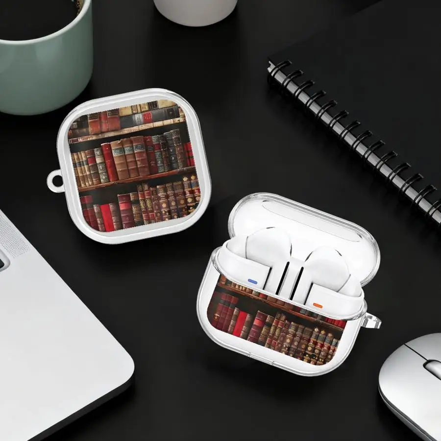 

Case For Samsung Galaxy Buds 3Pro 4Pro 3 FE 2Pro Live 2 4 Pro Clear Earphone Cases Cover With Hook The Art Of Books