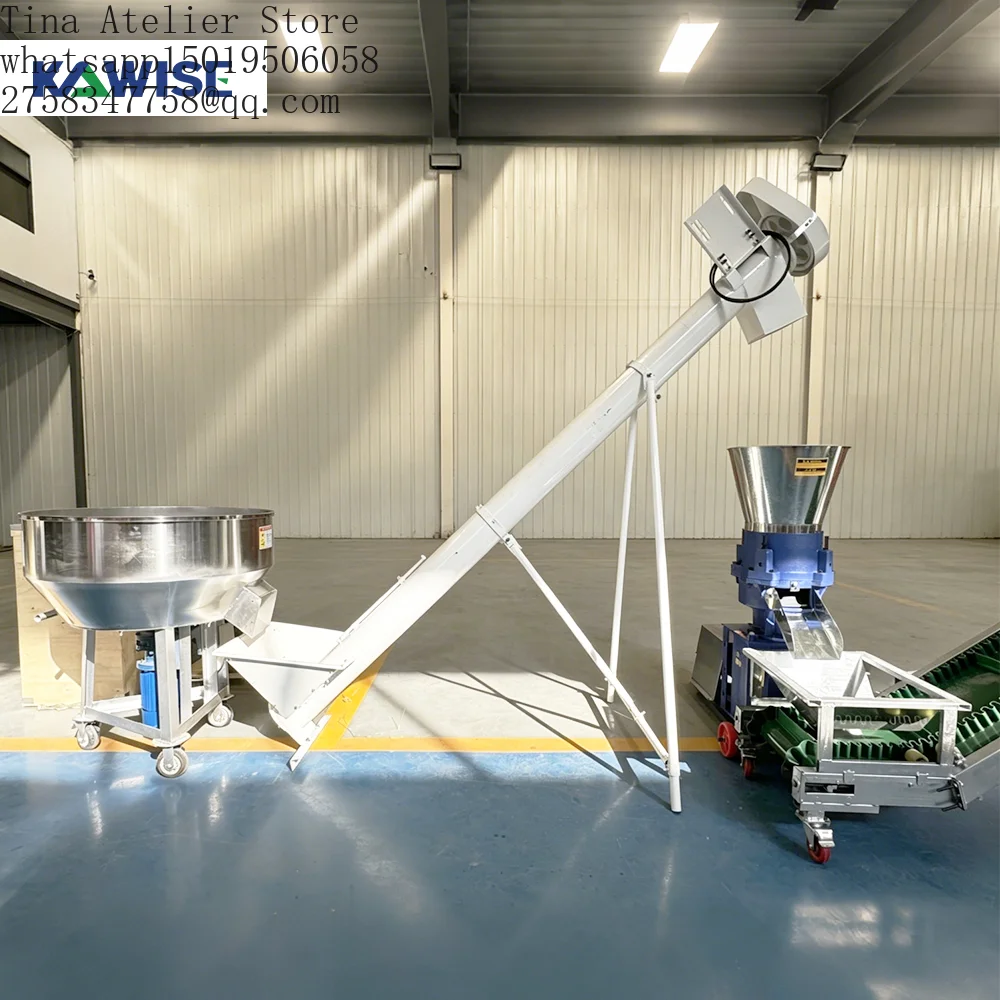 Small Animal Feed Pellet Production Line With Mixer Conveyor and Flat Die Pellet Machine for Farm Use