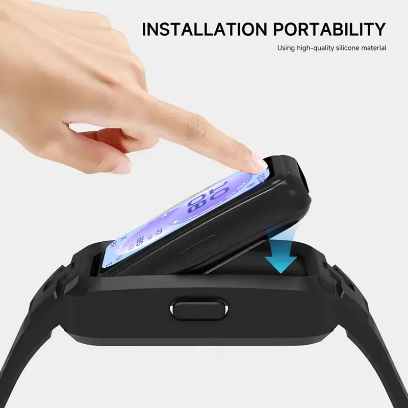 2-in-1 Silikonarmband + Hülle für Samsung Galaxy Fit 3 Smartwatch, Ersatz-Sportarmband Correa für Samsung Fit 3 Armband – Detail 14