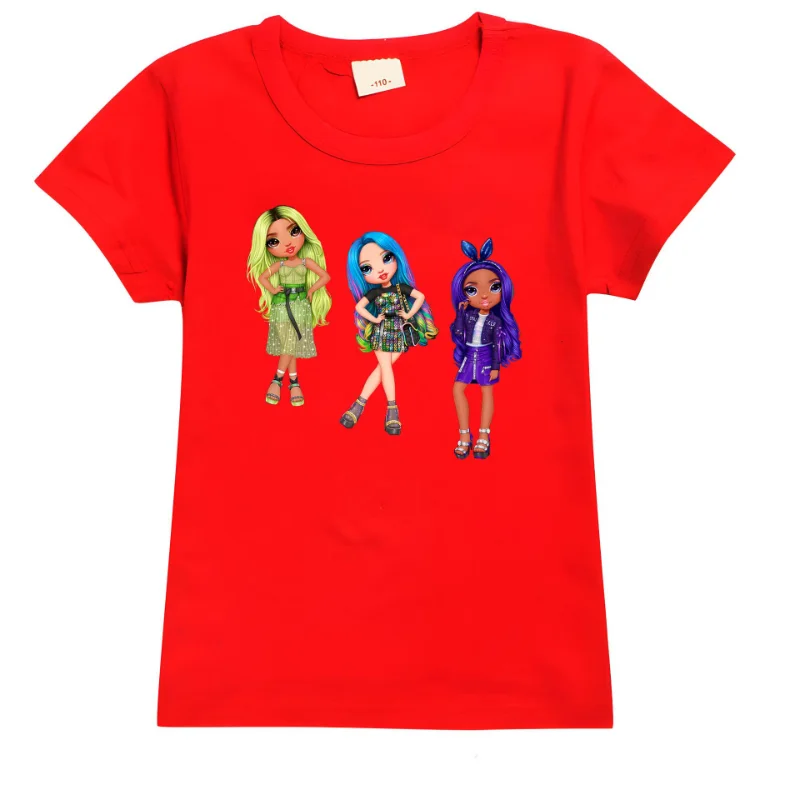 

Rainbow High Children's Clothing, Short-sleeved T-shirts, Summer Clothes for Girls Girls Clothes