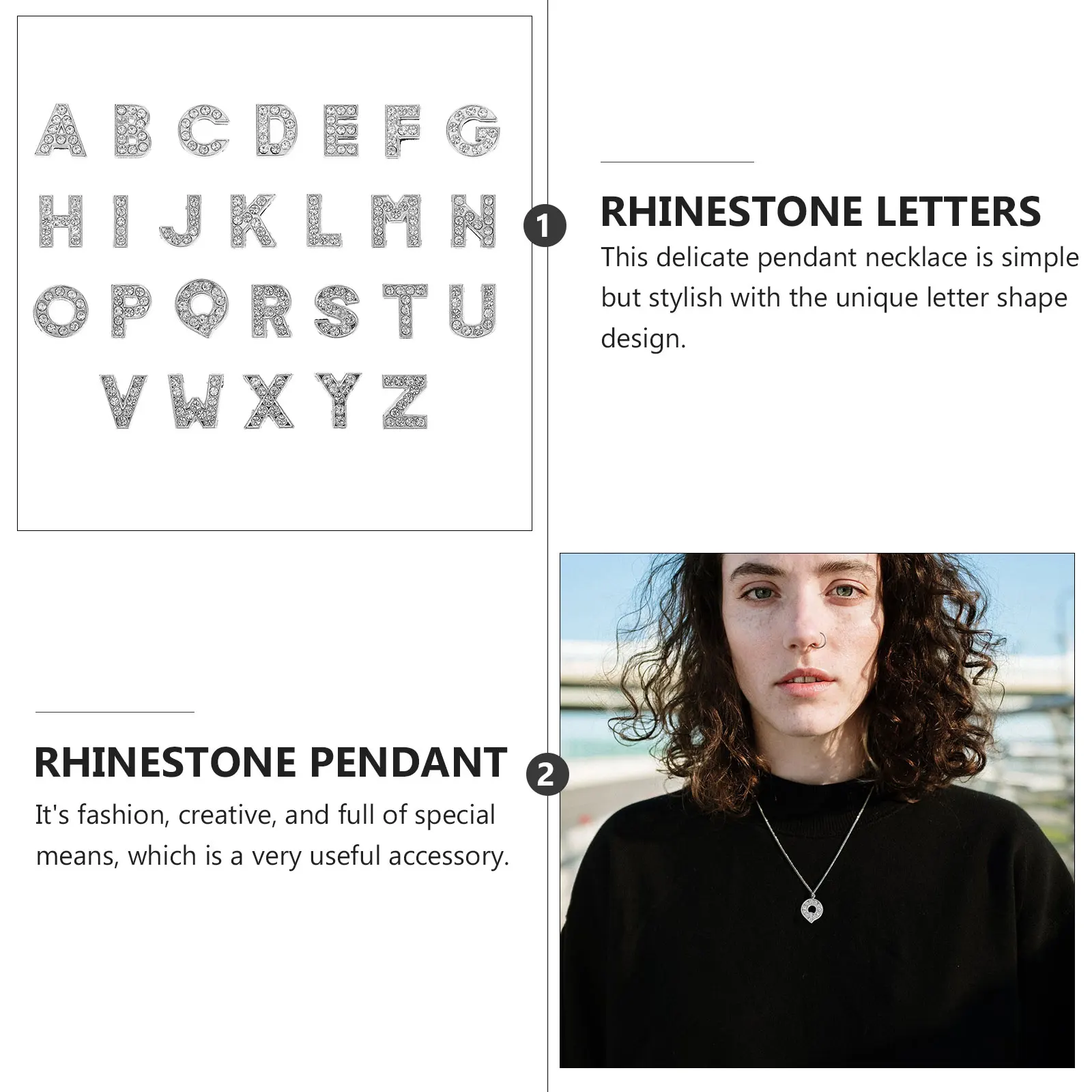 

26Pcs Alloy Rhinestone Letters Charm Set Durable DIY Pendant for Jewelry Making Accessories Alphabet Pendants Rhinestone Letters