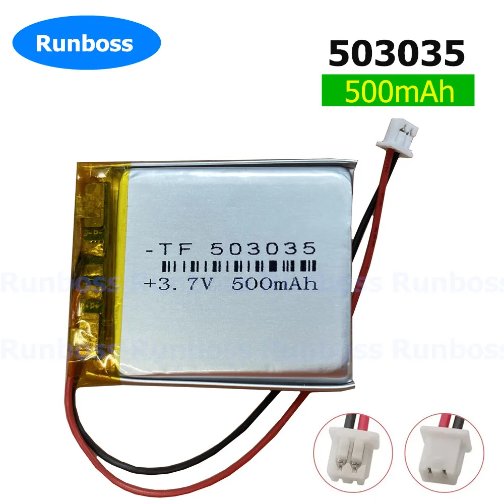 1-10pcs 503035 3.7V 500mAh Lithium Polymer Rechargeable Battery For MP3 MP4 Driving recorder LED Light Speaker GPS Navigation