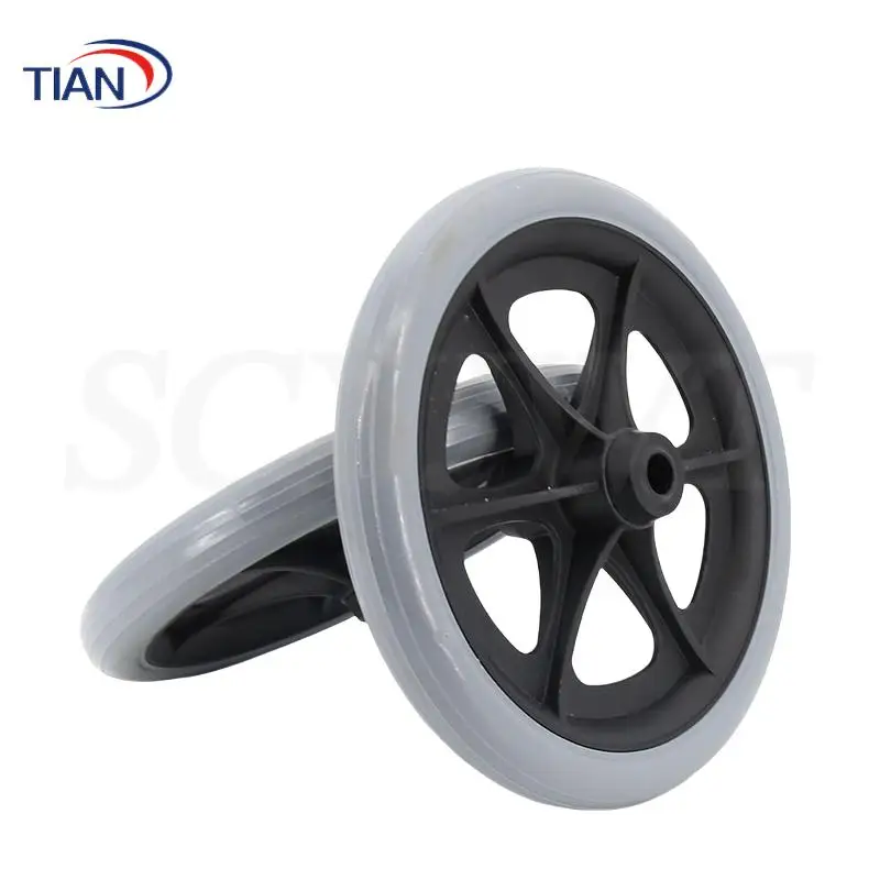 Wheelchair Front Castor Solid Tire Wheel Wheelchair Replacement  8 Inch Wheels Smooth general