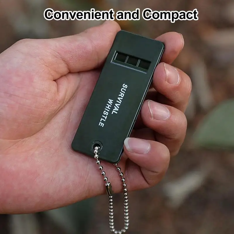 High Decibel Survival Whistle 3-Frequency Whistle Outdoor Hiking Camping Whistle 3 Holes Hunting Whistle Emergency Survival Tool