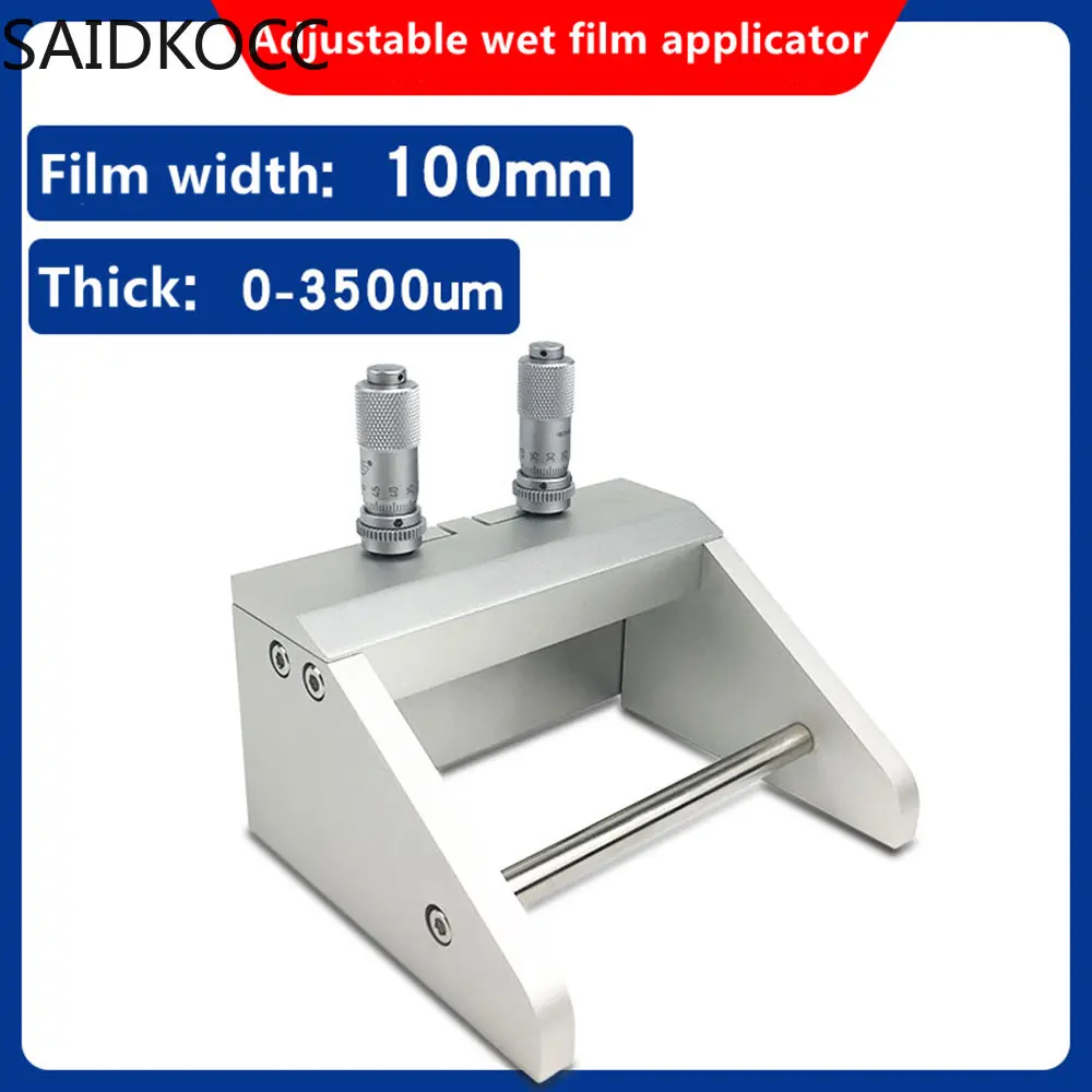 Saidkocc ii Micrômetro Ajustável Filme Aplicador Preparação Filme Molhado Coater 03500um Suprimentos de Laboratório Industrial