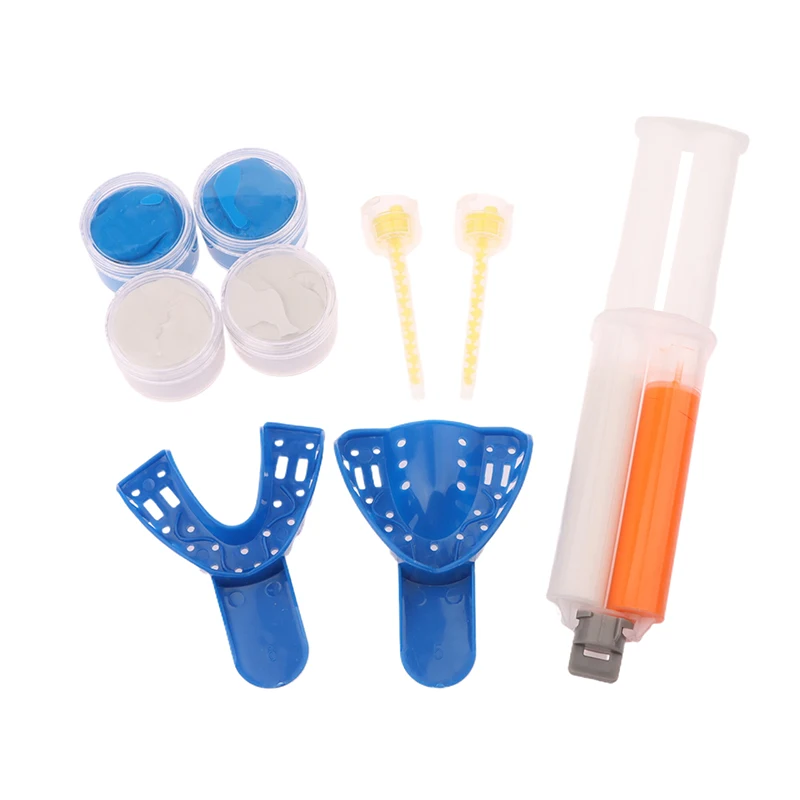 Dental Impression Material Light Body Putty Base Putty Catalyst Mixing Tips Kits Dentistry Molding Silicone Materials