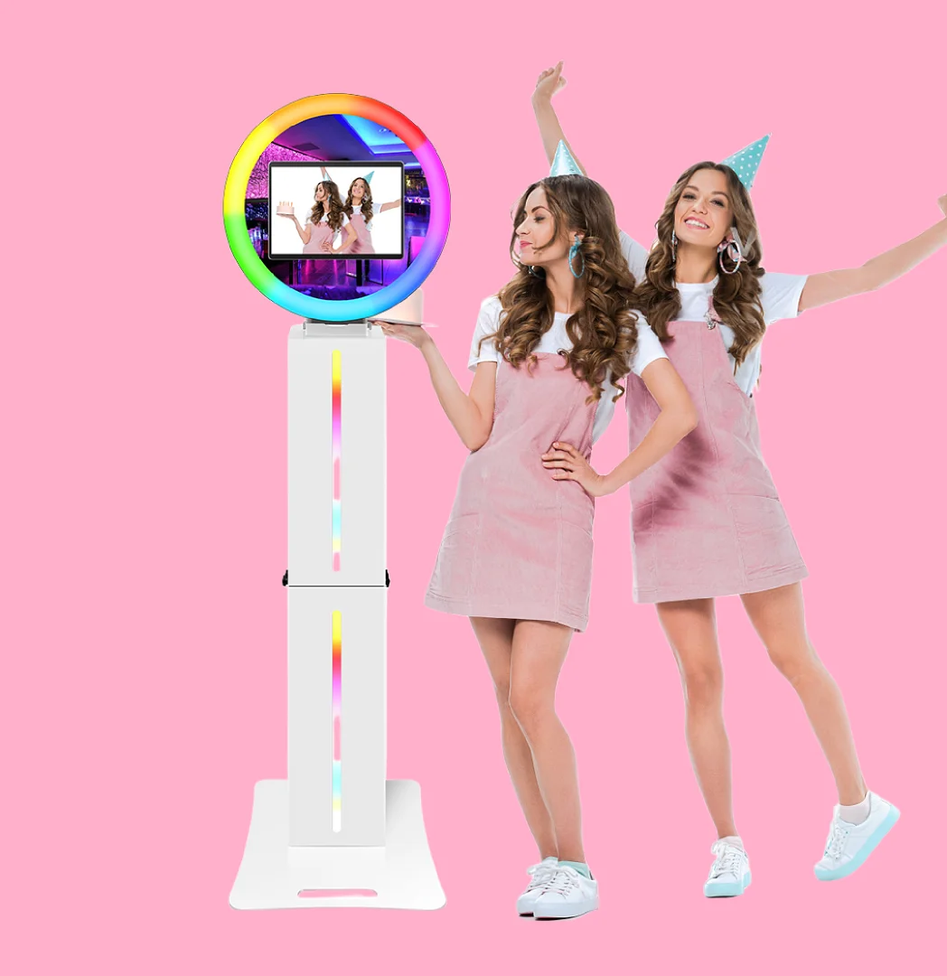 

Склад в США | Портативная фотобудка для iPad 11Air с режимом пейзажа, фотобудка для свадеб с RGB-подсветкой, фотобудка для iPad