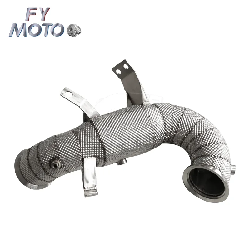 Exhaust Catted Downpipe for AM G A45 / A45S W177 2019+ with Heat Shield