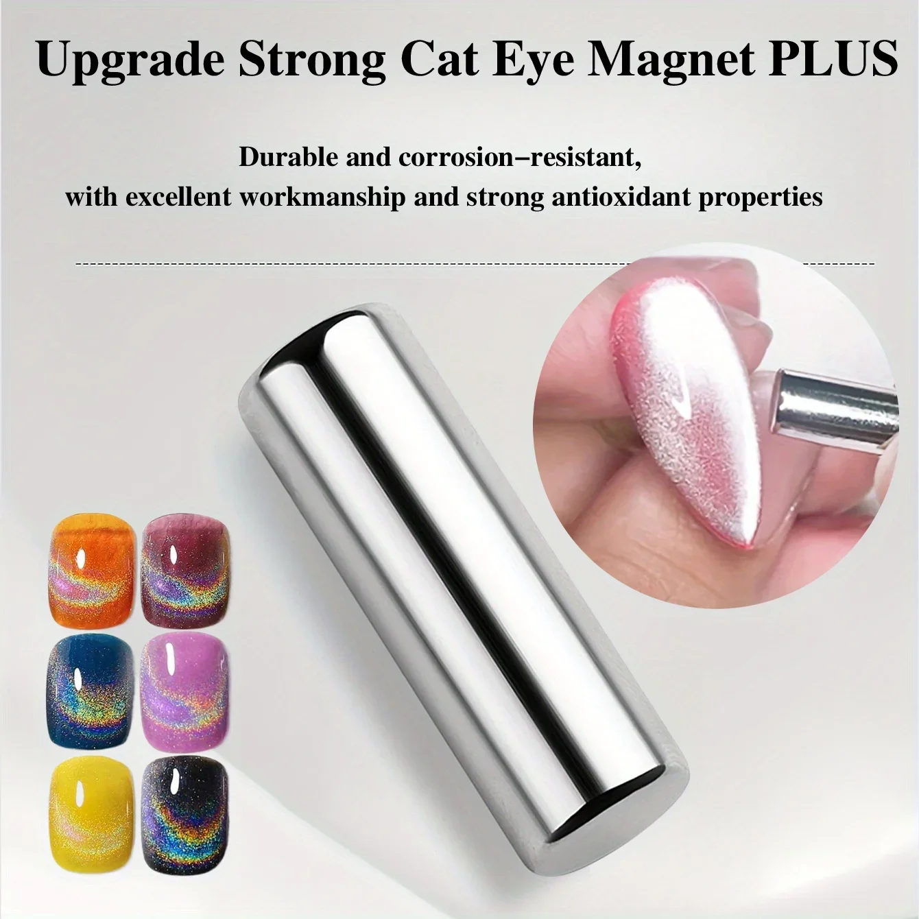 3x0.6cm Round Nail Art Cat Eye Gel Magnetic Pen for Gel Polish 3D Cat Eye Nails Painting Strong Magnet Stick Manicure DIY Tools