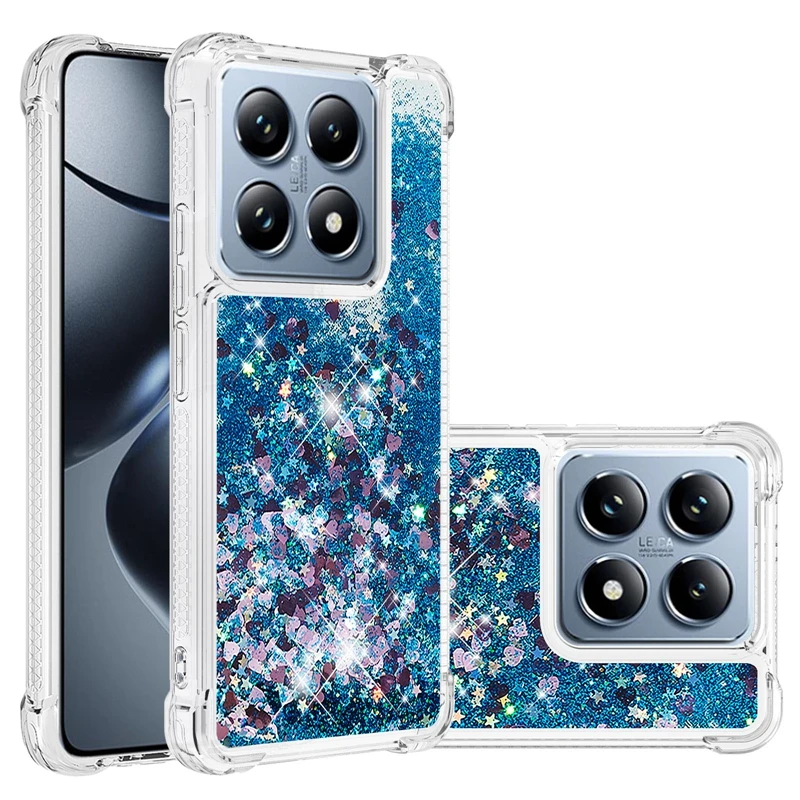 14T Pro Case on For Fundas Xiaomi 14T Pro Cover Bling Glitter Dynamic Liquid Case For Xiomi Xiaomi14T 14TPro Phone Cases Fundas