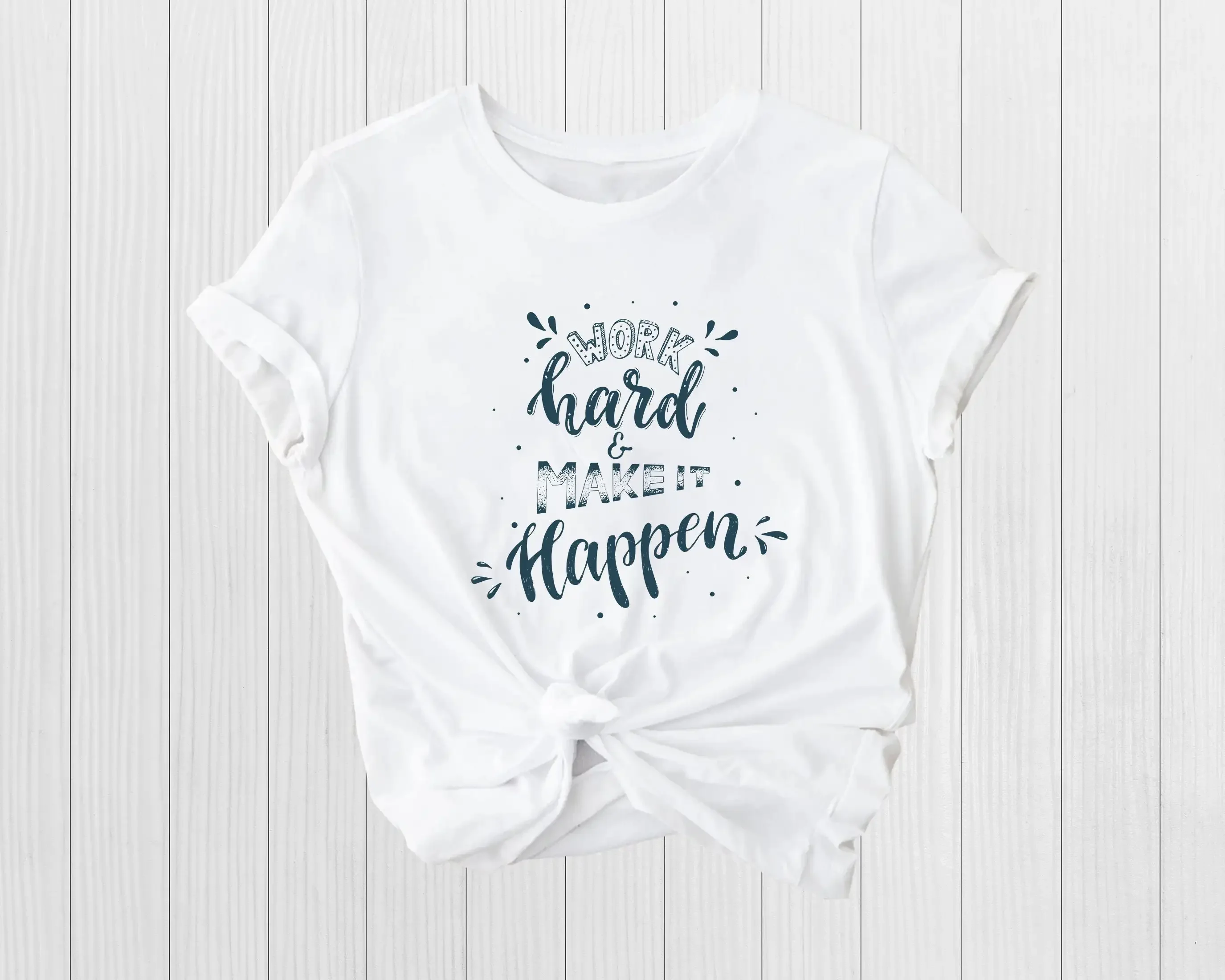 

Рубашки Work Hard Make It Happen Мотивационный комплект футболки в подарок