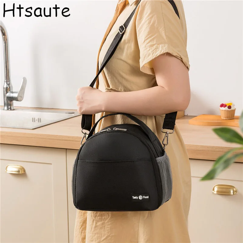 Men Women Insulated Lunch Bag Fashion Bento Box Pack Aluminum Foil Picnic Food Storage Tote Bag Keep Food Fresh Warm or Cold
