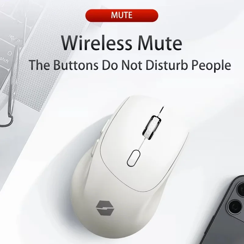 MECHREVO M390 Wireless Gaming Mouse Dual-Mode Mute Button Long Battery Life Esports Bluetooth Gamer Mouse For Laptop Tablet Pc