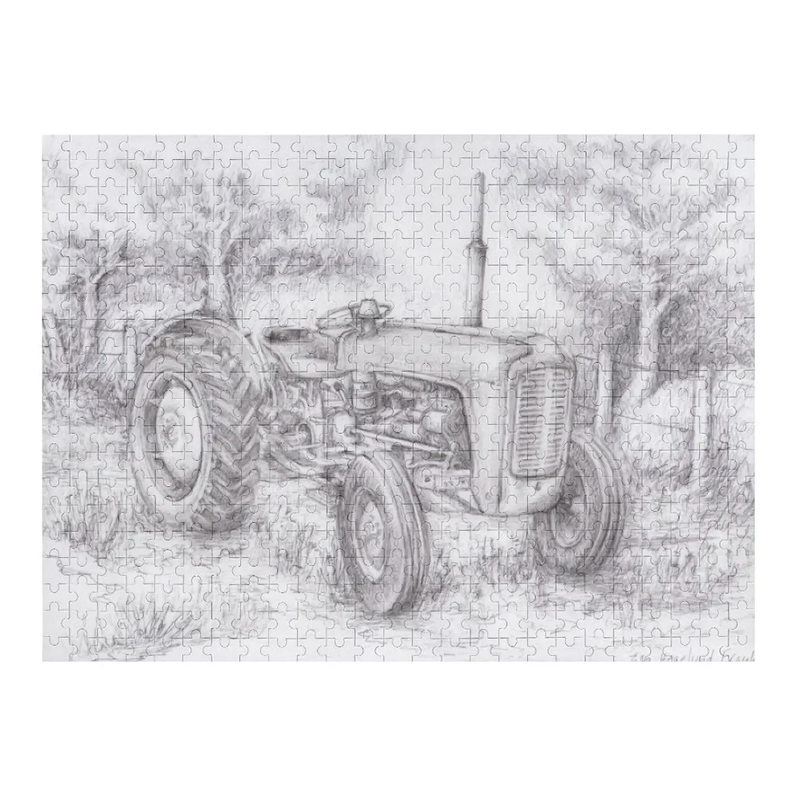 마시 퍼거슨 35 트랙터 그림 직소 퍼즐 맞춤형 어린이 선물 맞춤형 나무 퍼즐