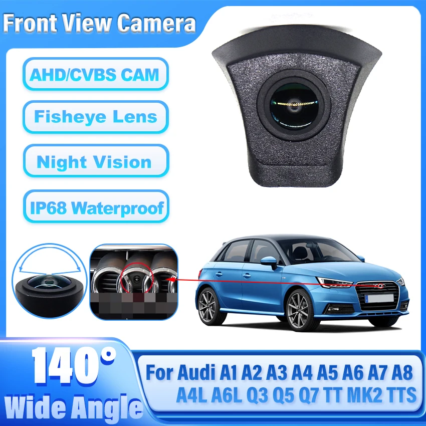 HD CCD Car Front View Night vision Waterproof Camera Parking System For Audi A1 A2 A3 A4 A5 A6 A7 A8 A4L A6L Q3 Q5 Q7 TT MK2 TTS