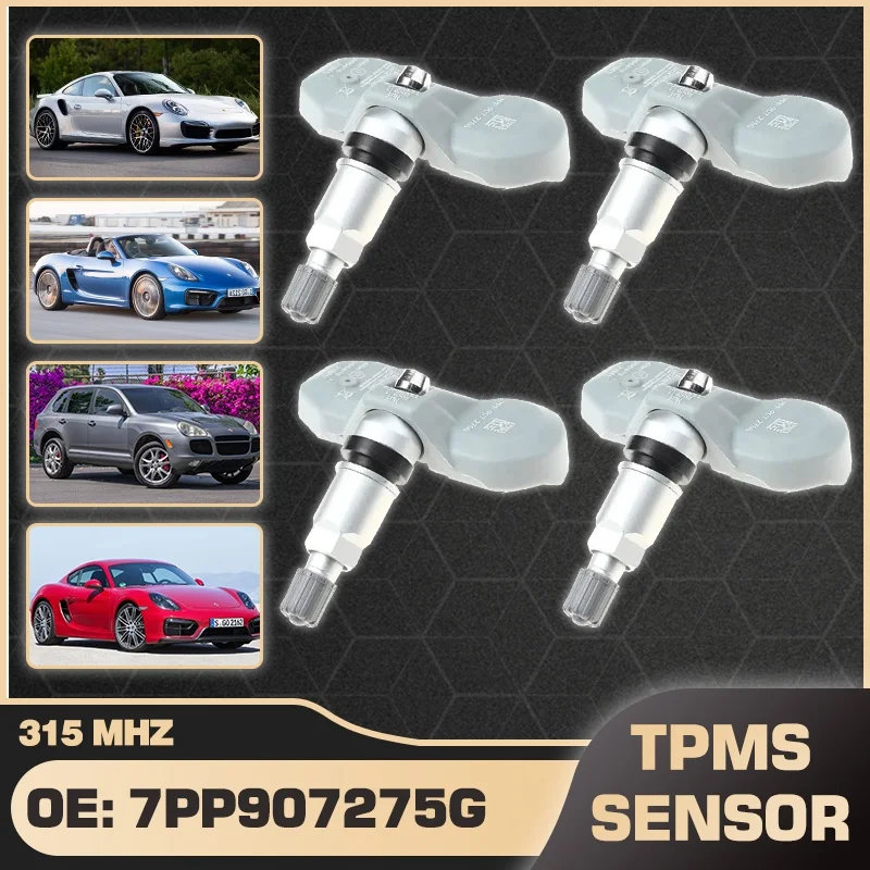 4 шт. 315 МГц датчик давления в шинах TPMS 7PP907275G для 2006-2010 Audi A6 A8 Volkswagen Touareg 2009-2016 Porsche Boxster Cayman 4 шт. 315 МГц датчик давления в шинах TPMS 7PP907275G для 2006-2010 Audi A6 A8 Volkswagen Touareg 2009-2016 Porsche Boxster Cayman