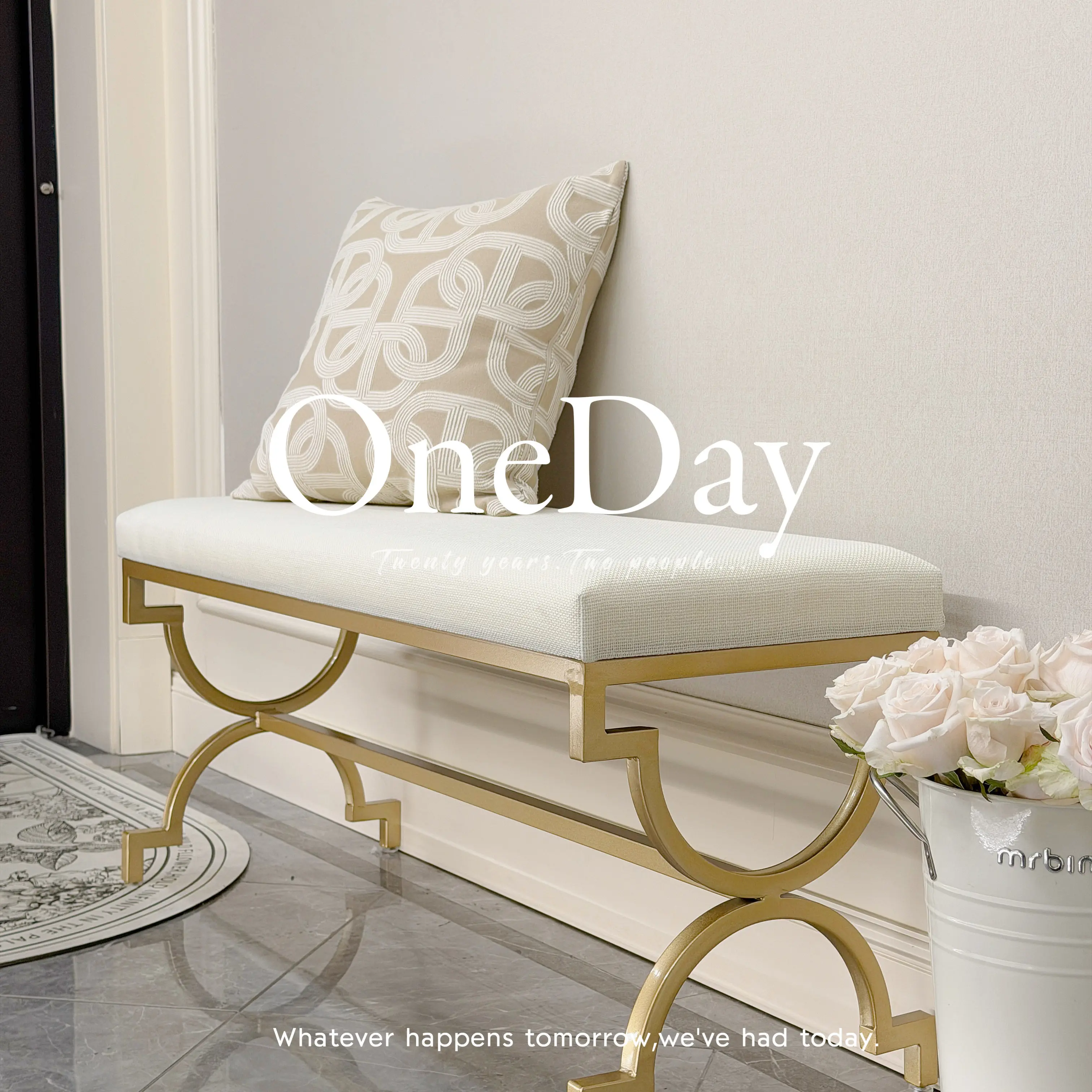 HYS French light luxury shoe change stool home door entry shoe stool bedroom bed end sofa stool door bench