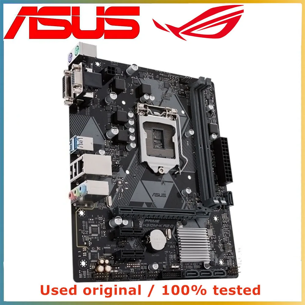 For ASUS PRIME H310M-K R2.0 desktop computer M-ATX motherboard supports 8th and 9th generation CPUs DDR4 memory USB3.1