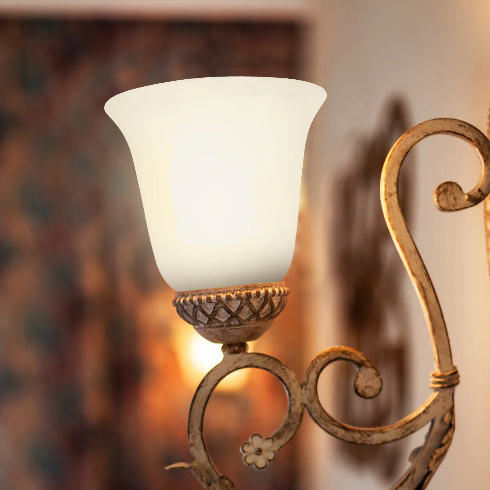 

Exquisite Glass Lampshade for Chandelier Pendant Ceiling Light Easy Install Eye Protection Ceiling Light Shade