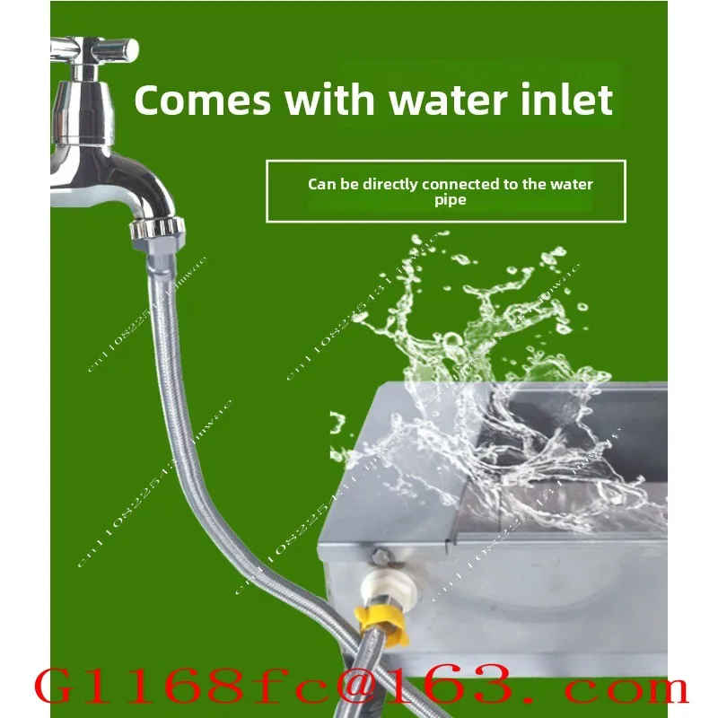 Automatic Water Dispenser for Chickens Rectangle Anti-pollution Breeding Chicken and Duck Stainless Steel Sink