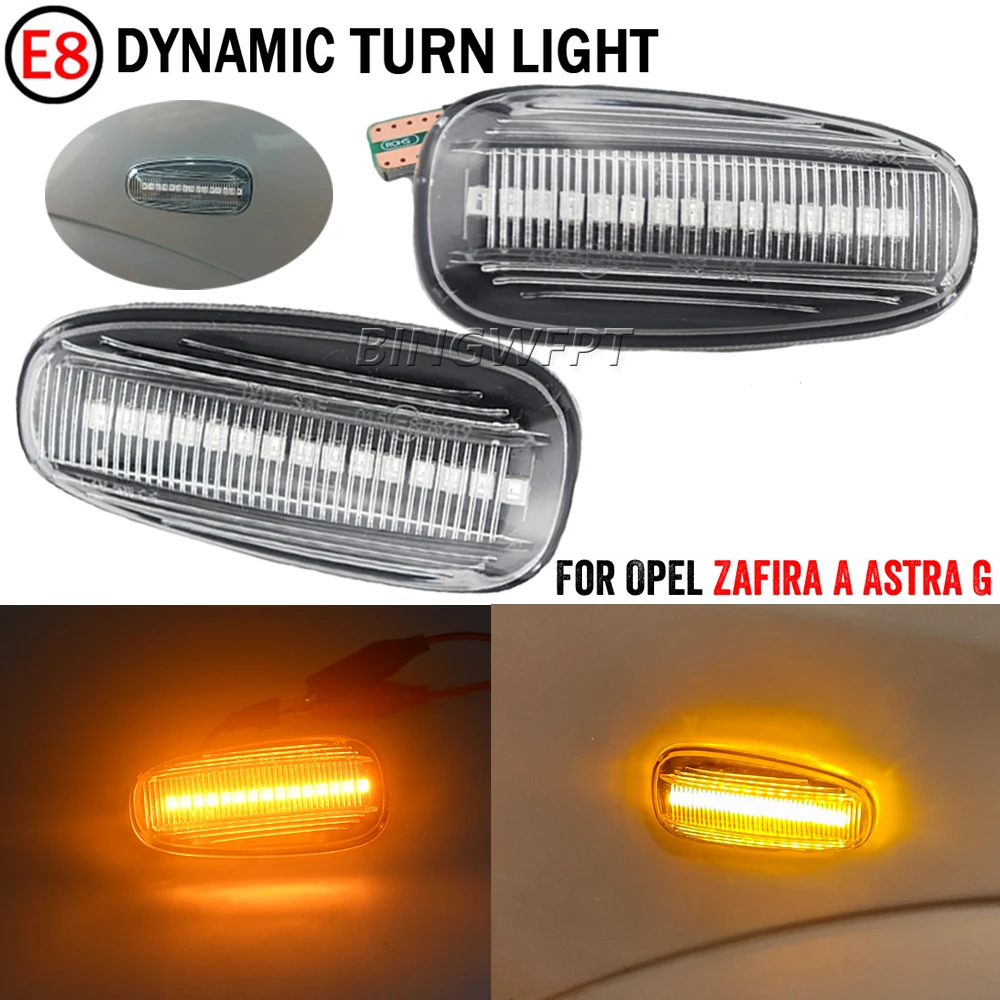 Side Marker Mirror Flashing Light LED Dynamic Turn Signal Blinker For Opel Zafira A 1999-2005 Astra G 1998-2009 For Cadillac STS