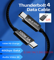 USB-IF Thunderbolt 4 Cable 2M Thunderbolt 40GB Data Transfer 100W Power Charging Compatible Thunderbolt 3 Apple Studio Display