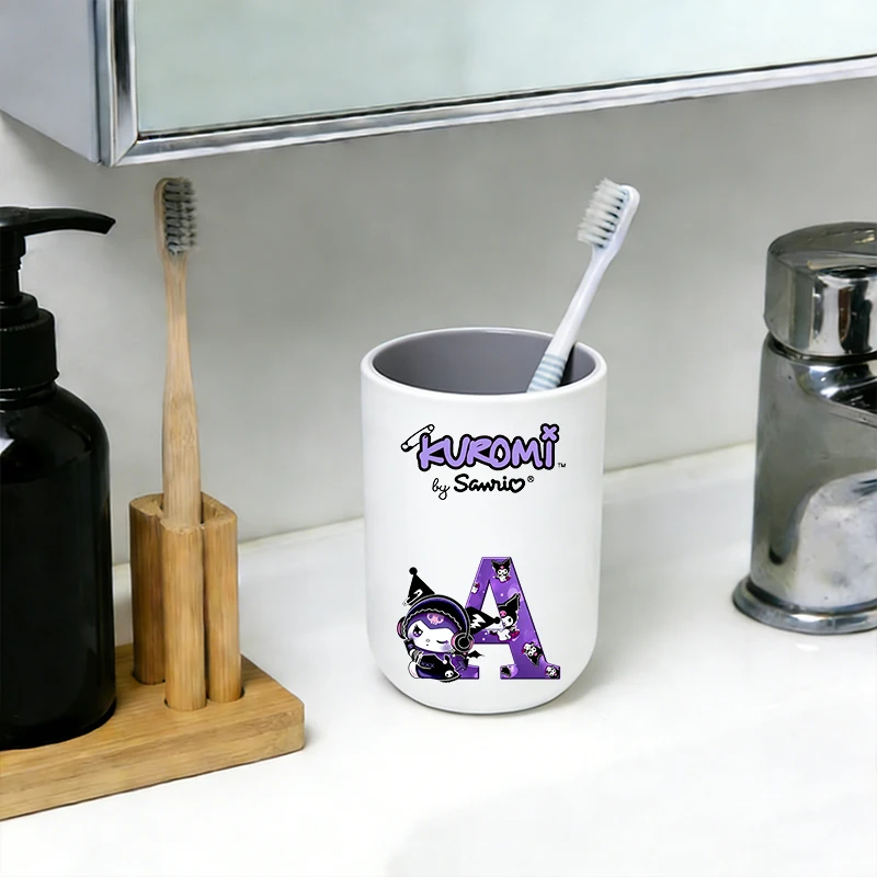 Sanrio Kuromi female Toothbrush Cup woman Mouthwash Cups cartoon Water Cup Cute Cartoon Rinse Cup Kawaii Toothpaste Bottles Gift