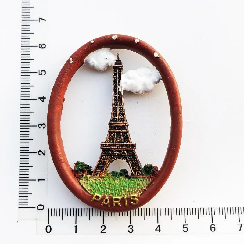 French Architecture Paris Tower Fridge Magnet Cultural Landscape Message Post Tourist Souvenir Resin Craft Decoration