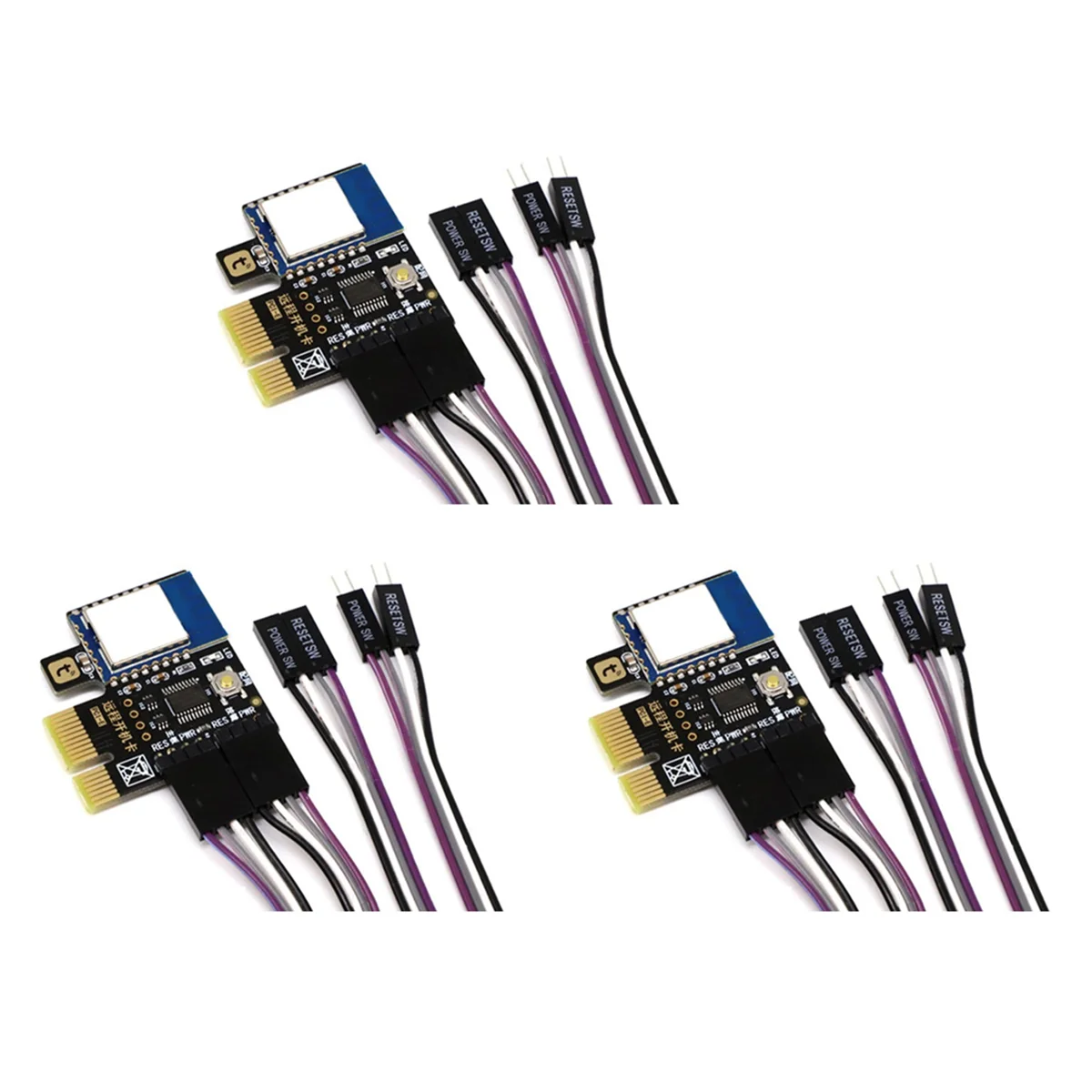 

3X Tuya Wifi Computer Power Reset Switch PCIe Card for PC Destop Computer,APP Remote Control,Support Google,MINI Card