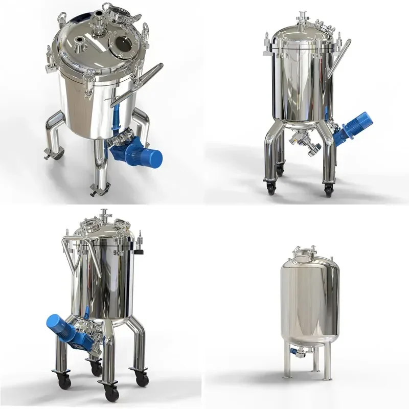 for 50L Small Capacity Food Grade Stainless Steel SS304 SS316L Cosmetic Magnetic Mixing Tank