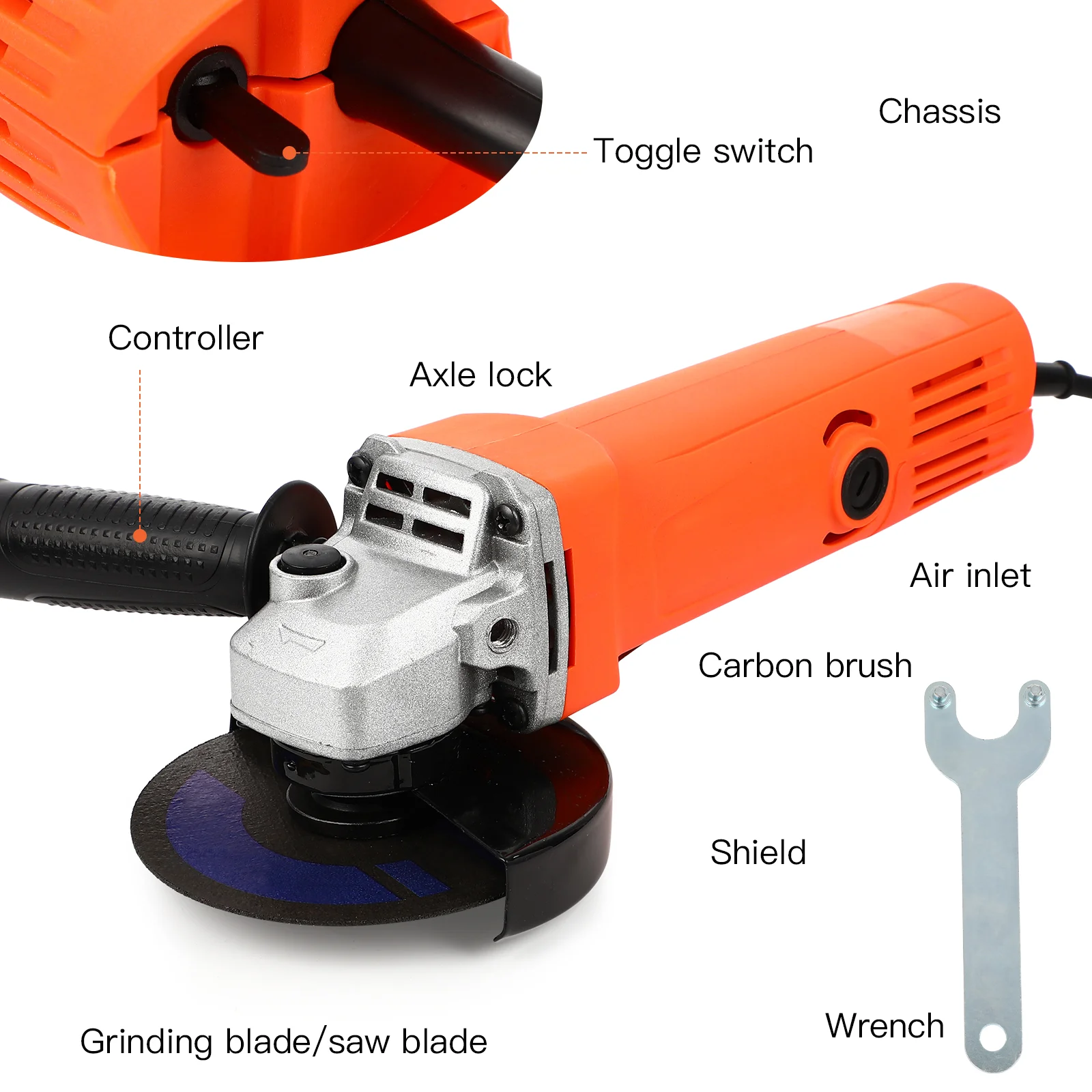 Angle Grinder Power Tool Polishing Machine Brushed Grinding Electric Knife Sharpener Iron Chainsaw