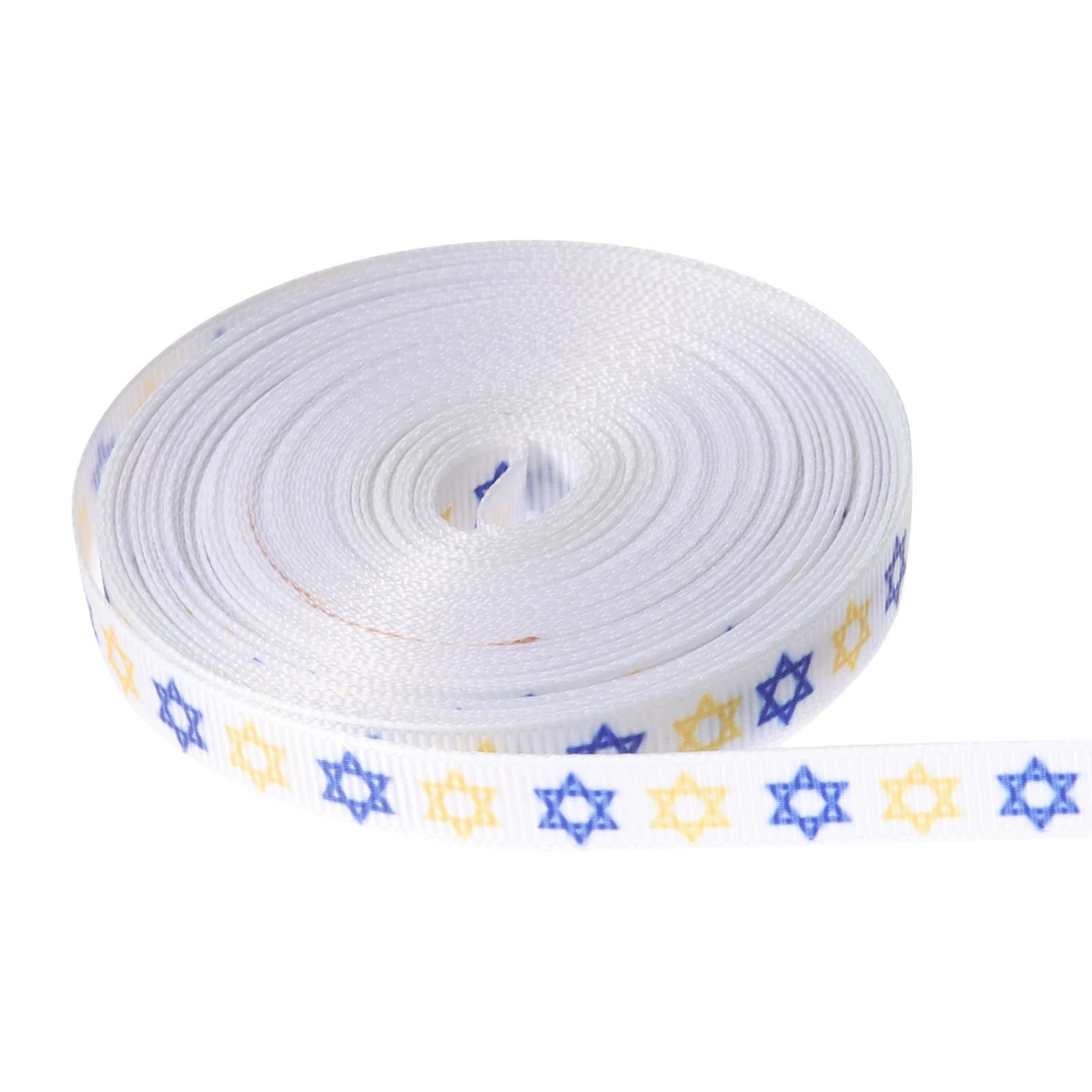 Hanukkah pita dekorasi Yahudi DIY hadiah kemasan tutup kepala kain dekoratif ornamen pita multifungsi